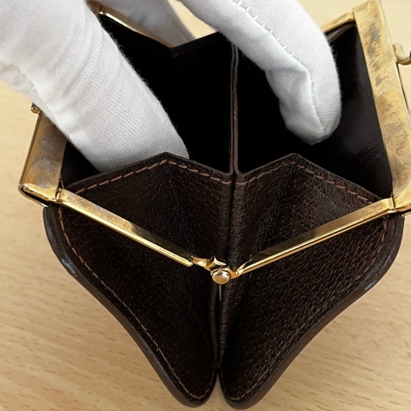 Rare Gucci GG Supreme Kiss Lock Coin Purse EUC Box Circa 1979-80 - Picture 9 of 16